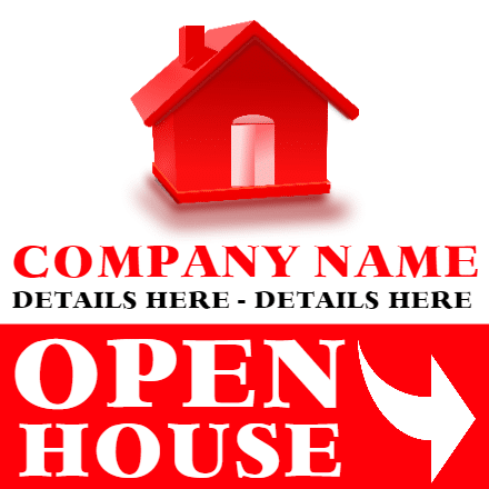 Customize Your Own Real Estate Banners - Open House Template - Custom Graphix