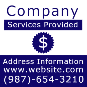 Customize Your Own Professional Services Banner - Blue Template - Custom Graphix