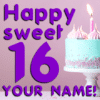 Customize Your Own Birthday Banners - Sweet 16 Template - Custom Graphix