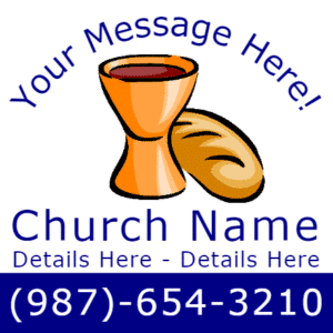 Customize Your Own Religious Banners - Wine And Bread Template - Custom Graphix