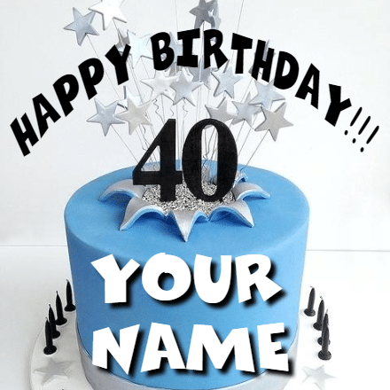 Customize Your Own Birthday Banners - Blue Cake Template - Custom Graphix