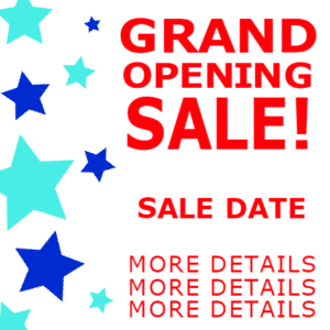 Customize Your Own Grand Opening Banners - Sale Date Template - Custom Graphix