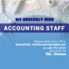 Advertising Banner - Accounting Staff Template - Custom Graphix
