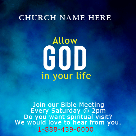 Customize Your Own Religious Banners - Bible Meeting Template - Custom Graphix