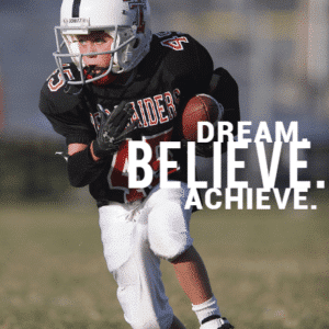 Customize Your Own Football Banners - Dream. Believe. Template - Custom Graphix